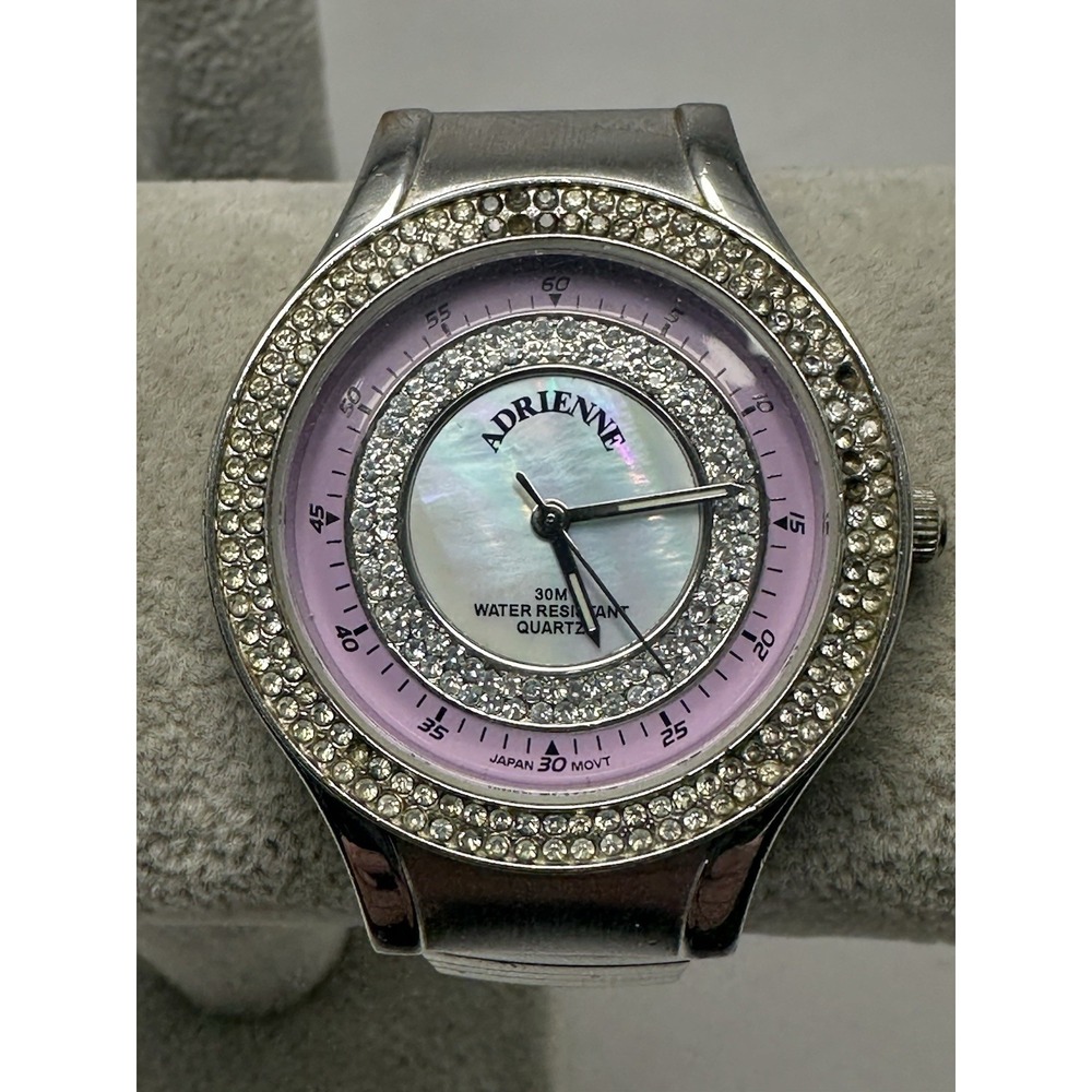 Adrienne Limited Edition Ladies MOP Watchβ New Battery 36MM 6.25" Stretch K86